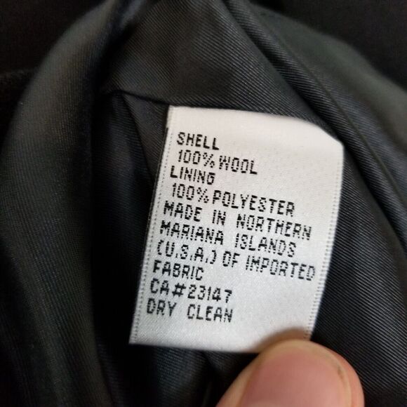 Talbots Women 100% Wool Button Up Jacket Blazer Sz 14 Black Lined Office Preppy - Picture 9 of 9